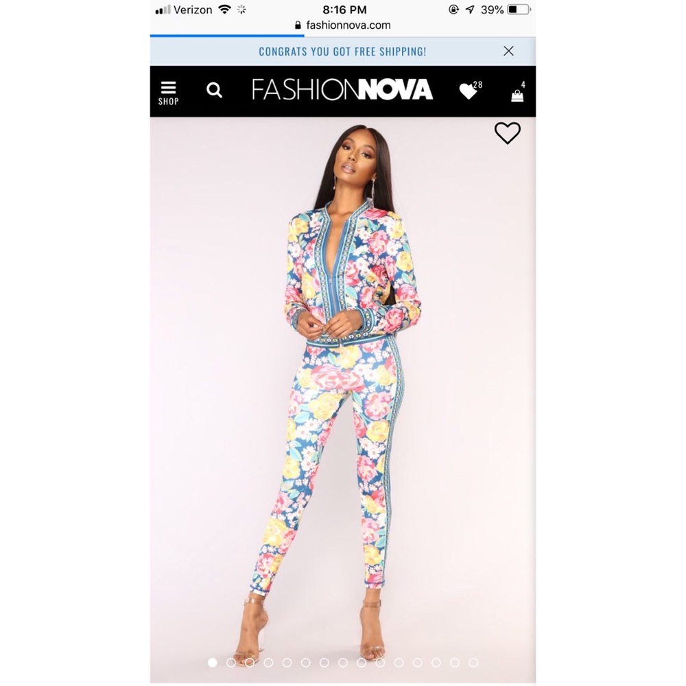 Fashion Nova Floral Set NWOT